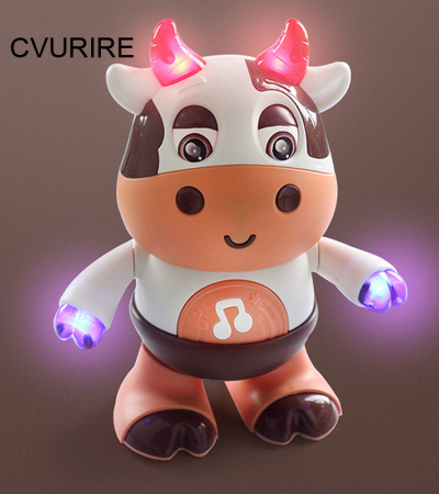 Cvurire【准备好了！】跳舞牛音乐玩具教育学习玩具摇摆牛机器人声光跳舞牛儿童礼物3个月+婴儿